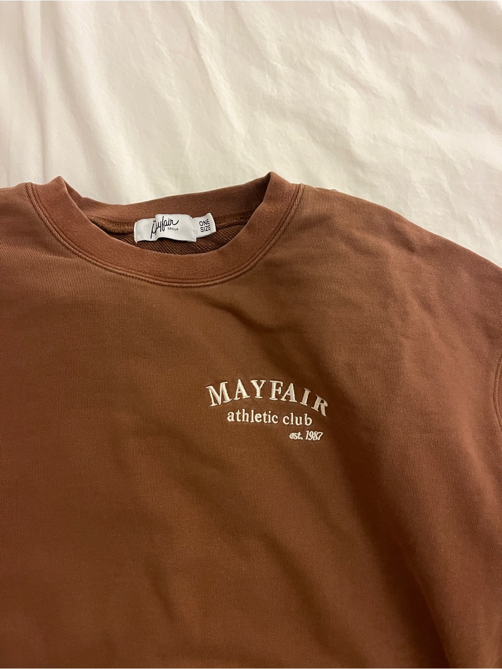 Mayfair Athletic Club Brown Crewneck Sweatsuit